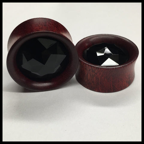 Bloodwood Teal Dome Round Plugs