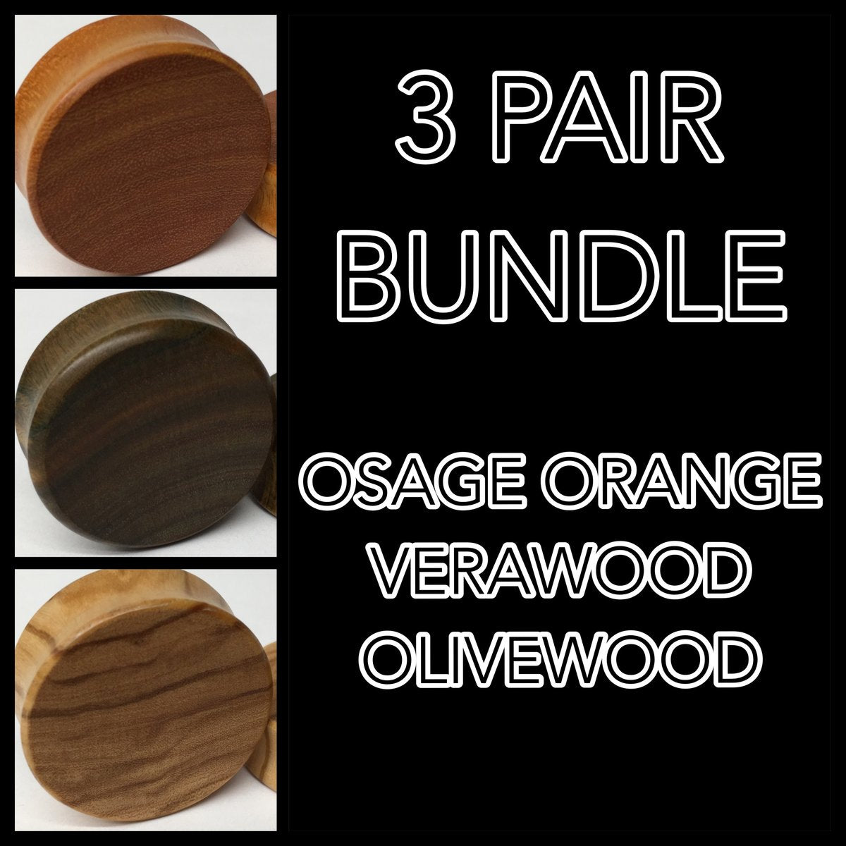 Osage Orange, Verawood, Olivewood Bundle