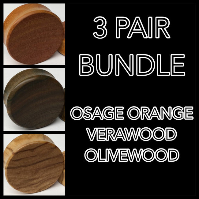 Osage Orange, Verawood, Olivewood Bundle