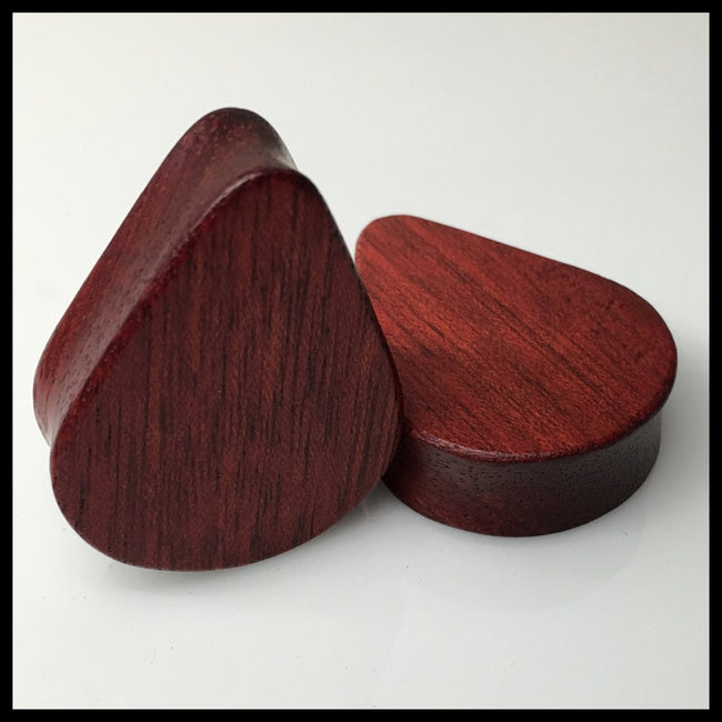 Bloodwood Solid Teardrop Plugs
