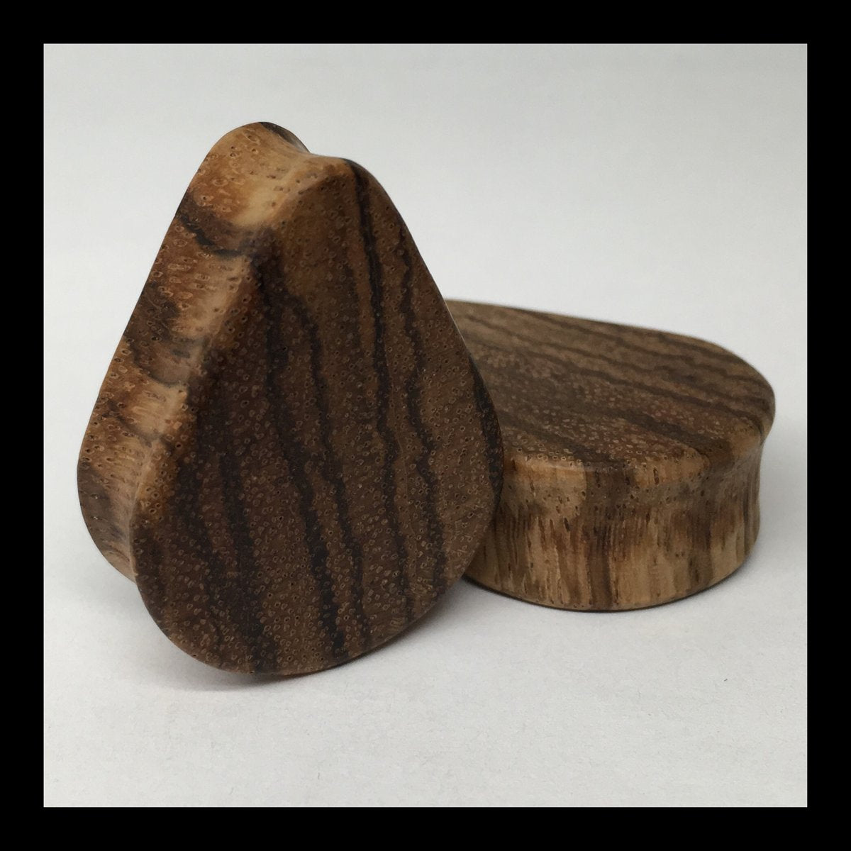 Zebrawood Solid Teardrop Plugs
