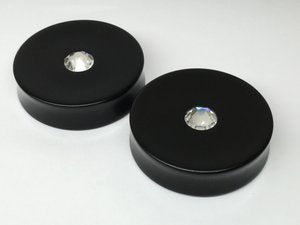 Ebony Small Swarovski Crystal Round Plugs