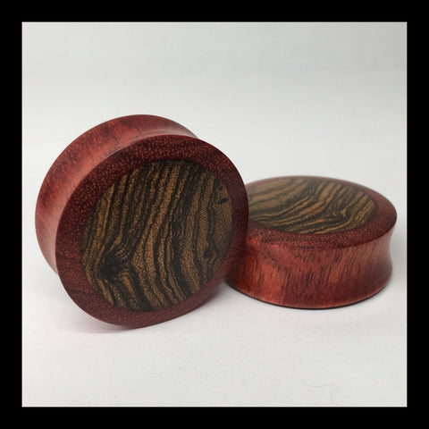 Ebony Purpleheart Solid Round Plugs