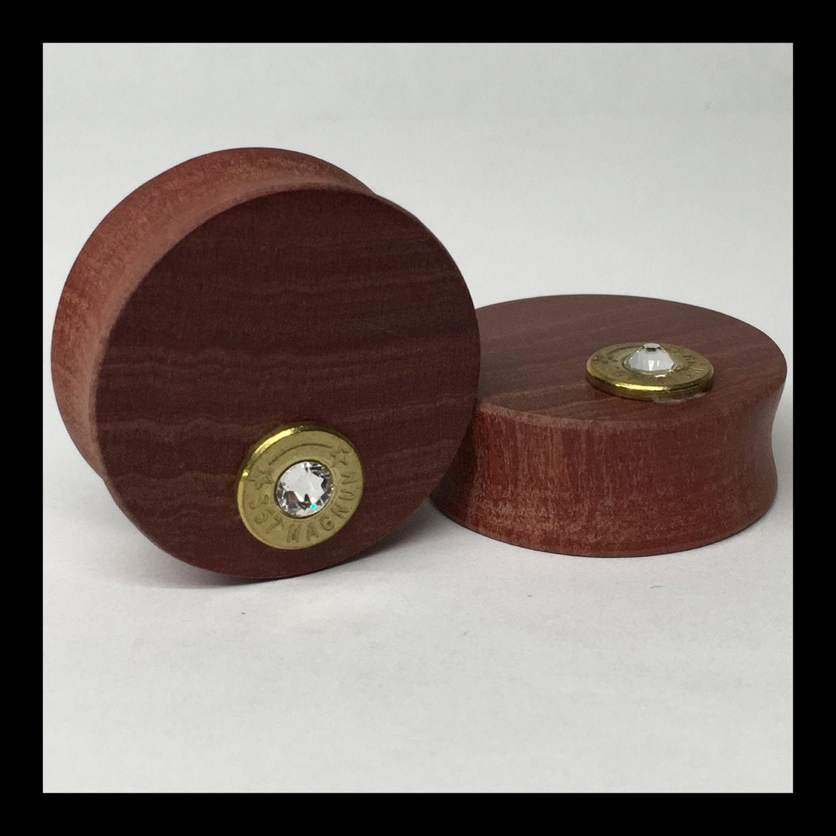 Pink Ivory Magnum Swarovski Round Plugs