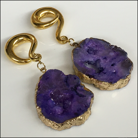 White Agate Druzy Weights
