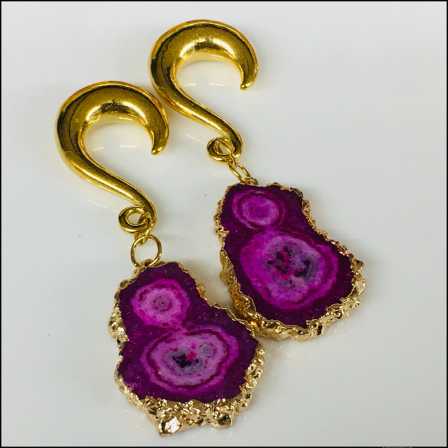 Pink Druzy Weights