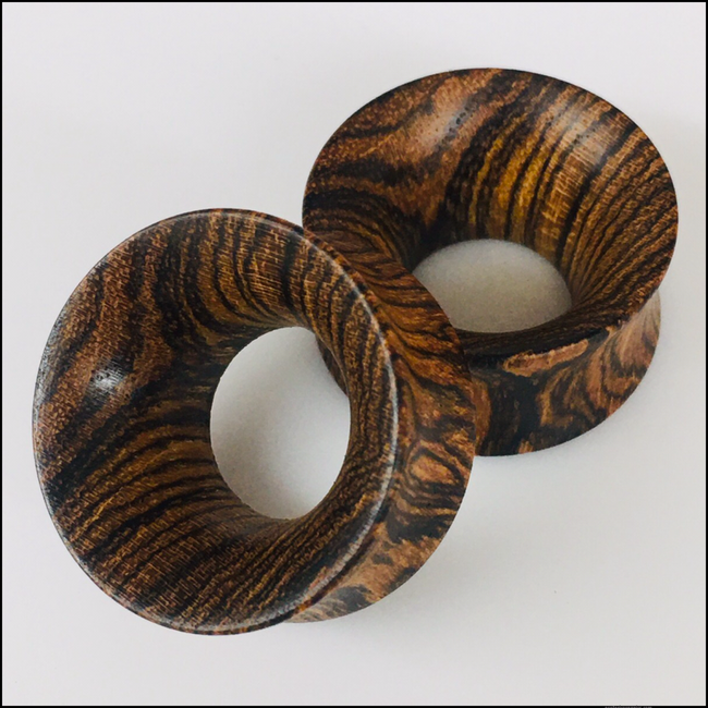 Bocote Thick Tunnels Round Plugs