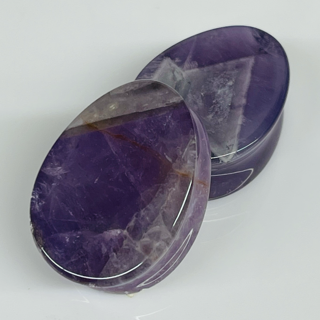 Amethyst Solid Teardrops Plugs