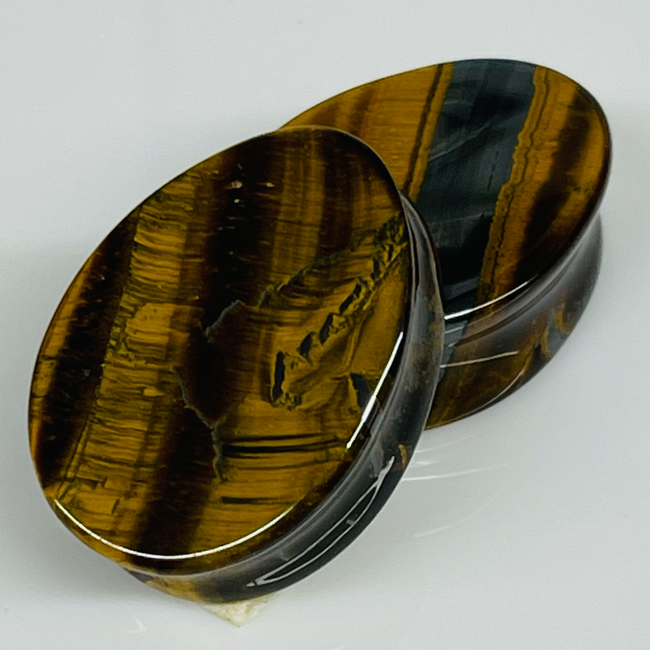 Tiger Eye Solid Teardrops Plugs