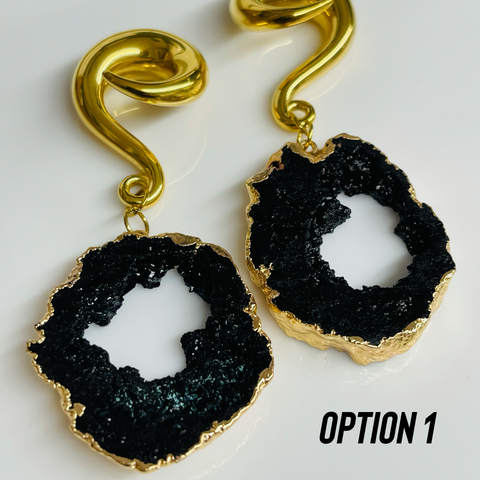 White Agate Druzy Weights