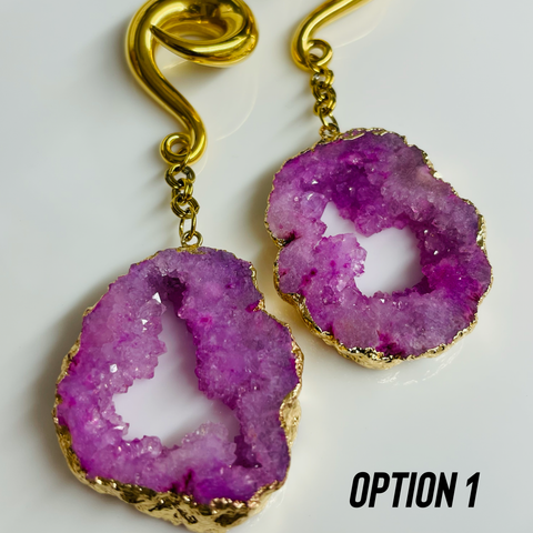 White Agate Druzy Weights