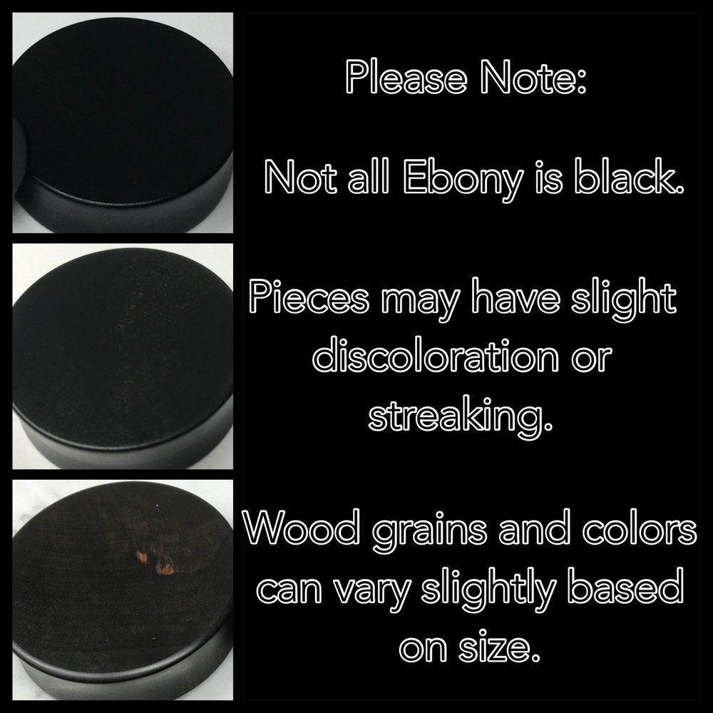 Ebony Black Large Gem Round Plugs