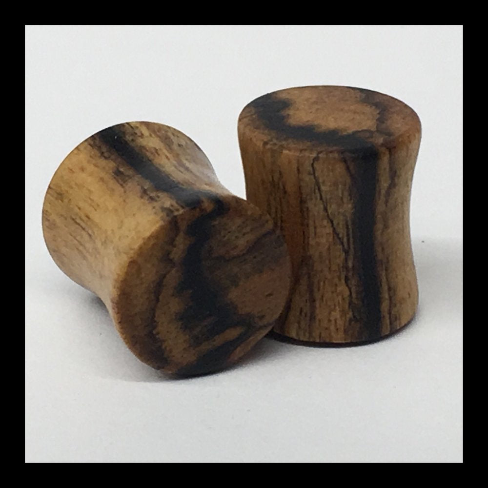 Black & White Ebony Solid Round Plugs