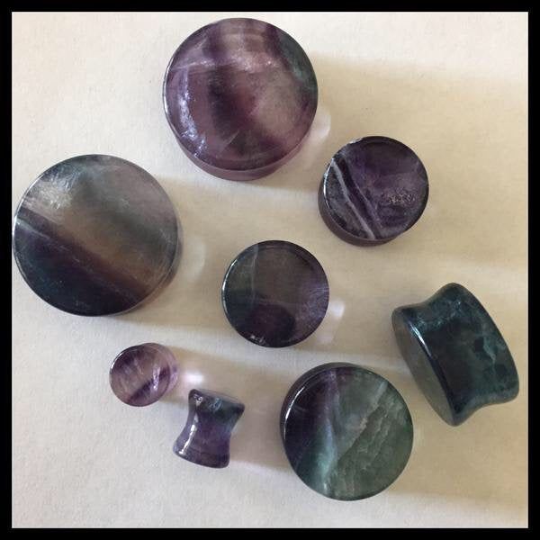 Fluorite Solid Round Plugs