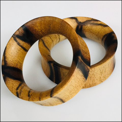 Walnut Thin Tunnels Round Plugs