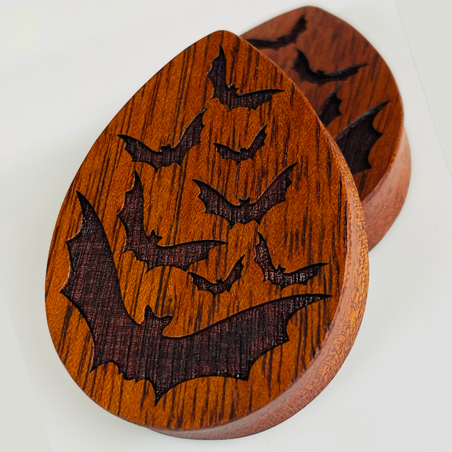 Bloodwood Bats Solid Teardrop Plug