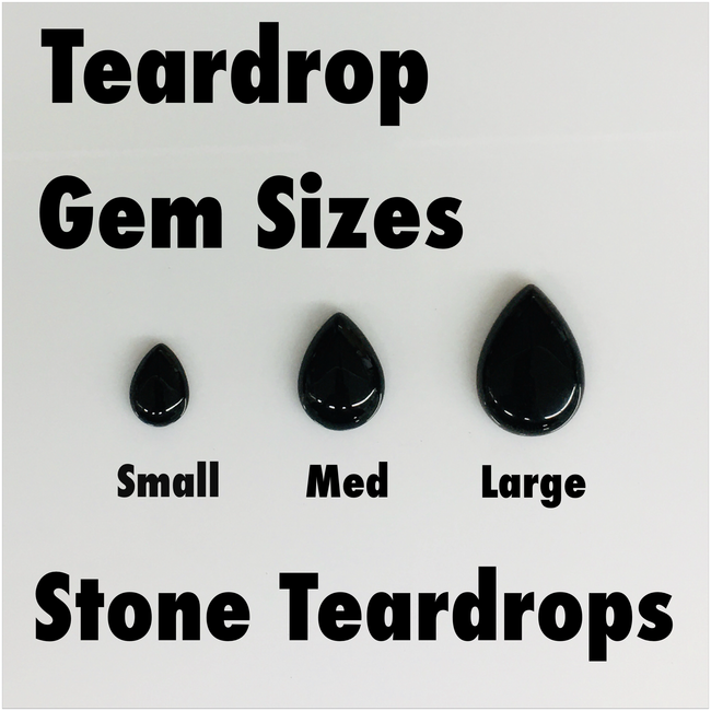 Ebony Stone Medium Rose Quartz Teardrop Plugs (LIMITIED EDITION)