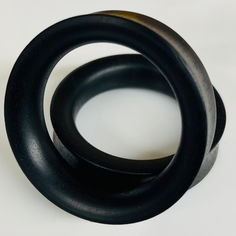 Ebony Med Swarovski Crystal AB Round Plugs