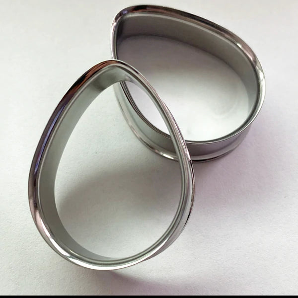 Silver Teardrop Tunnels Plugs