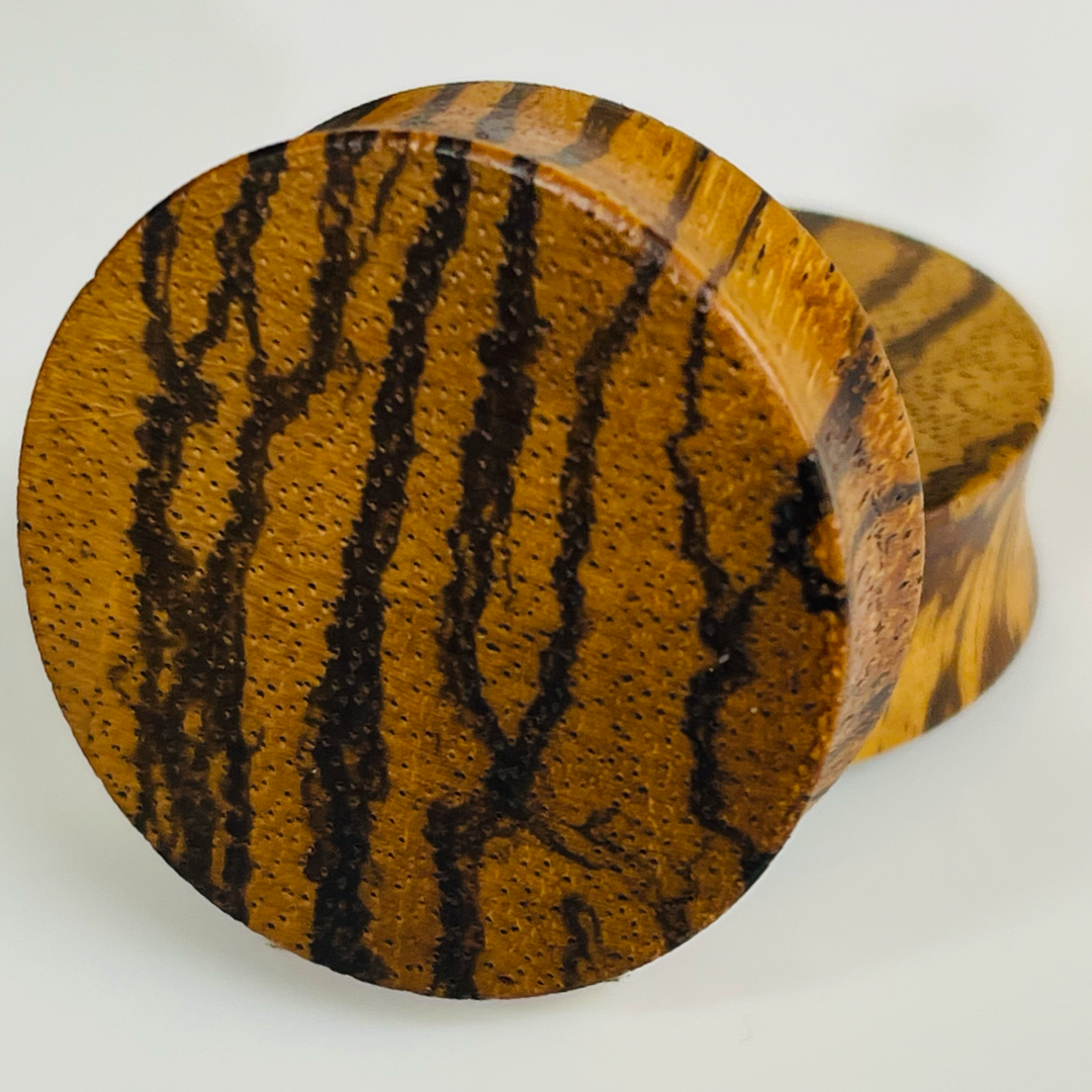 Zebrawood Solid Round Plugs