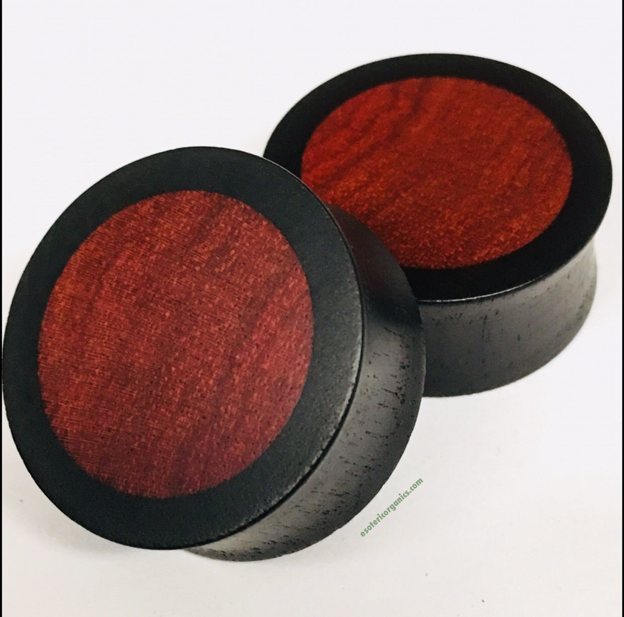 Ebony Bloodwood Solid Round Plugs
