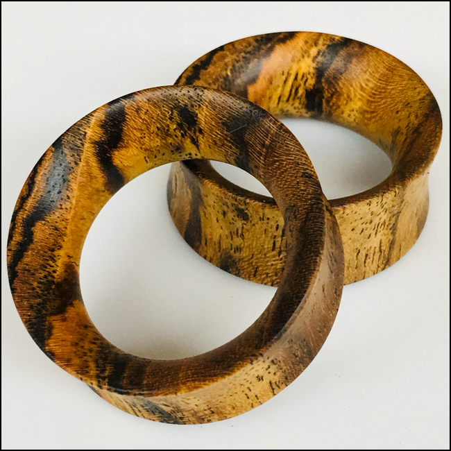 Bocote Thin Tunnels Round Plugs