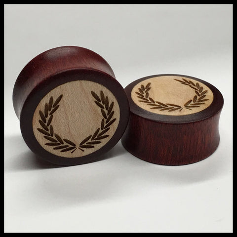 Ebony Gold Mirror Snowflake Solid Round Plug