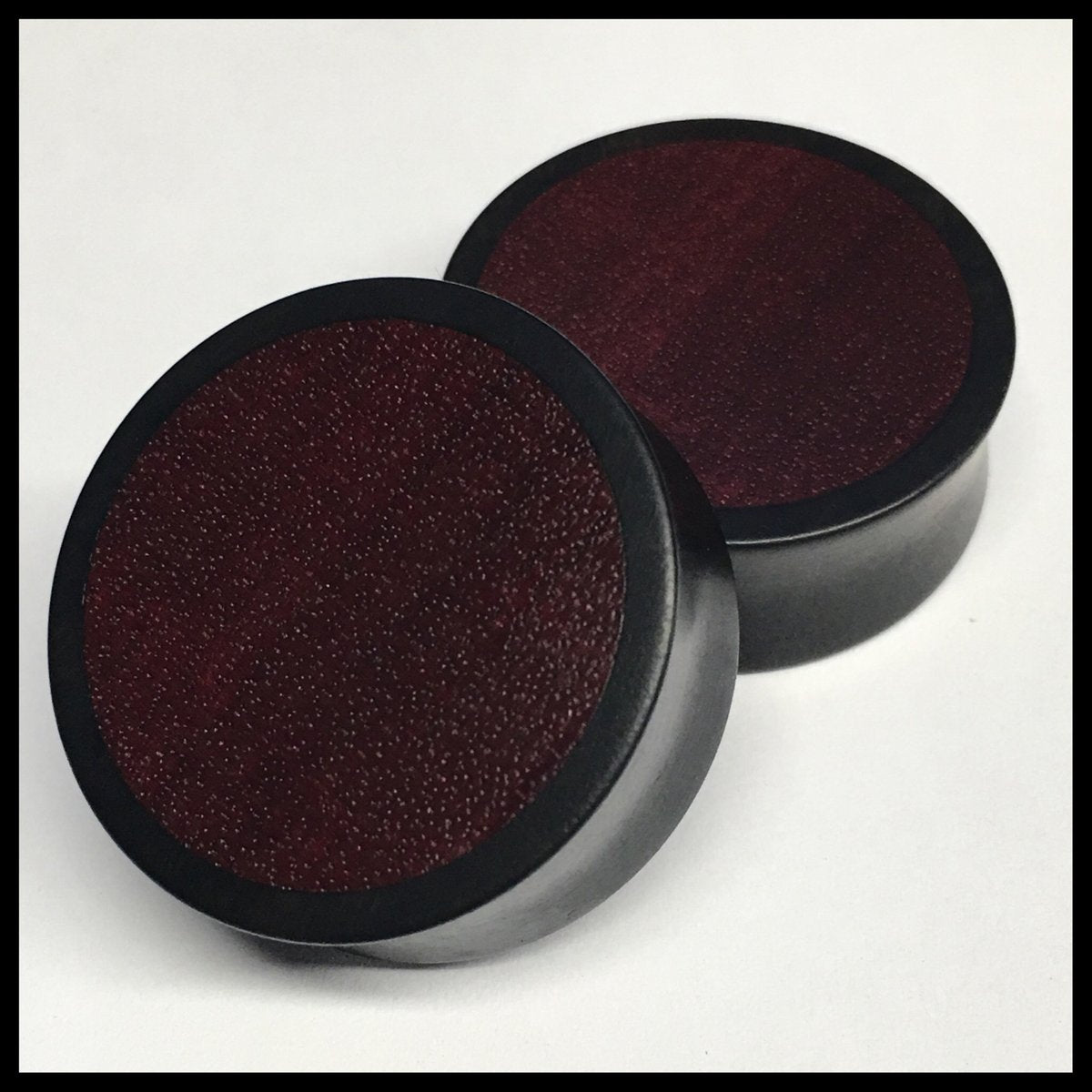 Ebony Purpleheart Solid Round Plugs