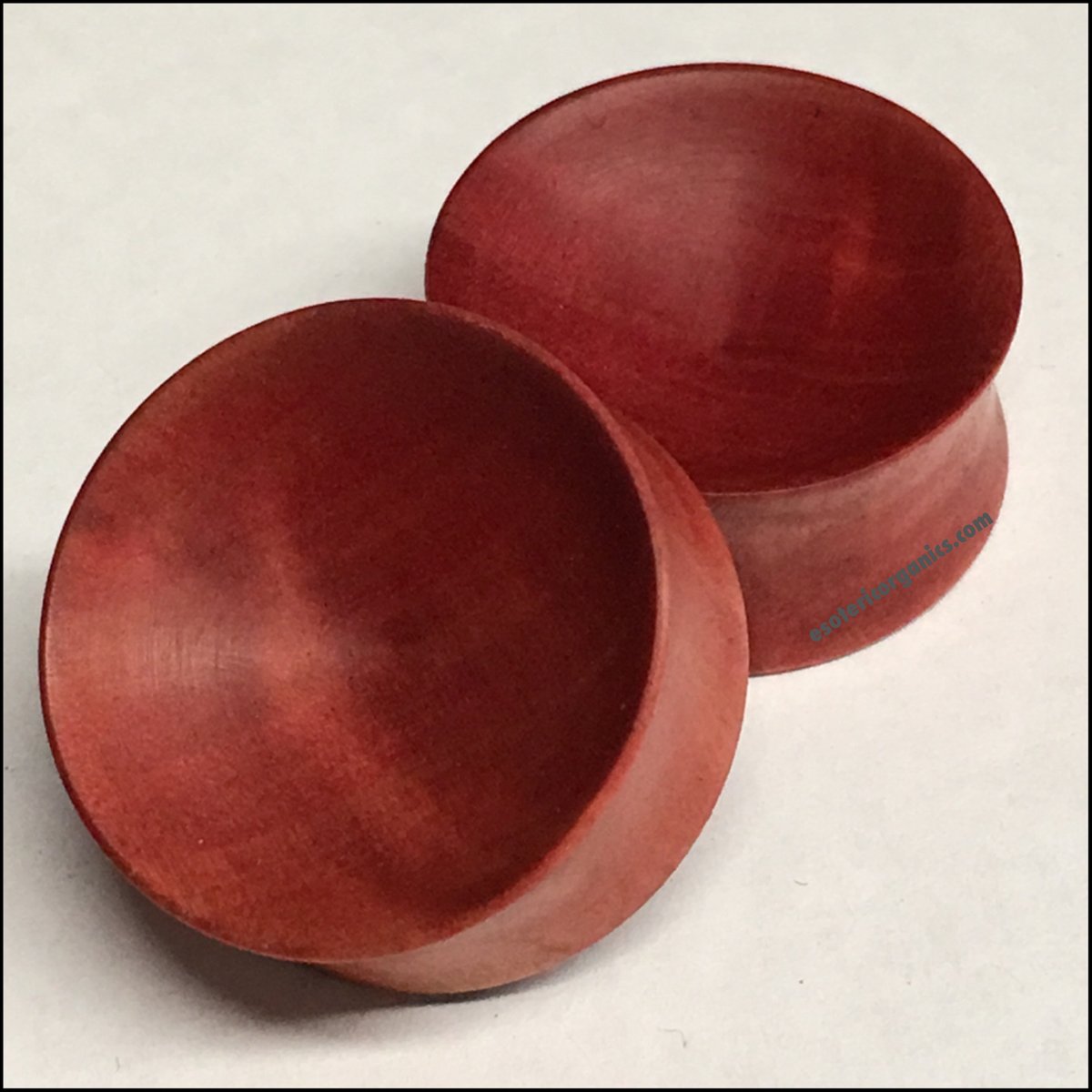 Pink Ivory Concave Round Plugs