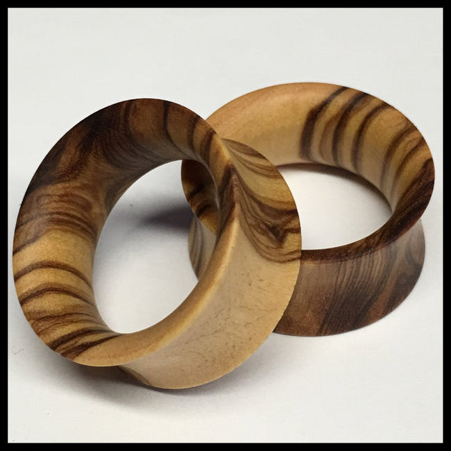 Olivewood Thin Tunnels Round Plugs