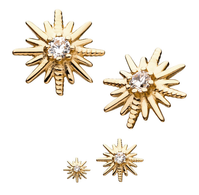 Star with Solo CZ Gem