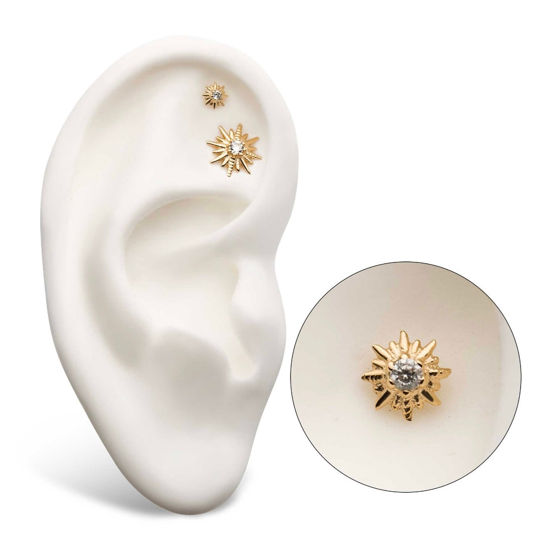 Star with Solo CZ Gem