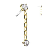 1 CZ Top With CZ Dangle