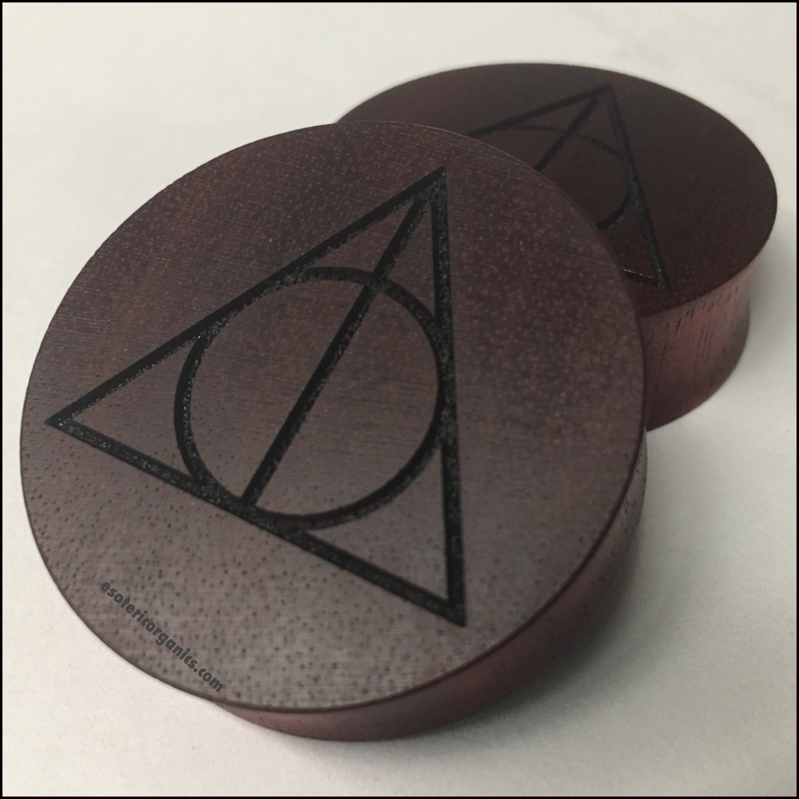Bloodwood Deathly Hallows Solid Round Plug
