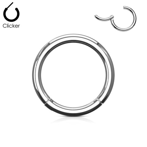 Septum Clicker with 5 Crystal Gems in Prong Settings