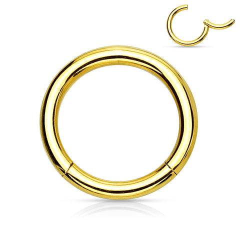 Septum Clicker in Gold with Swarovski Jewels