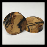 Black & White Ebony Solid Round Plugs