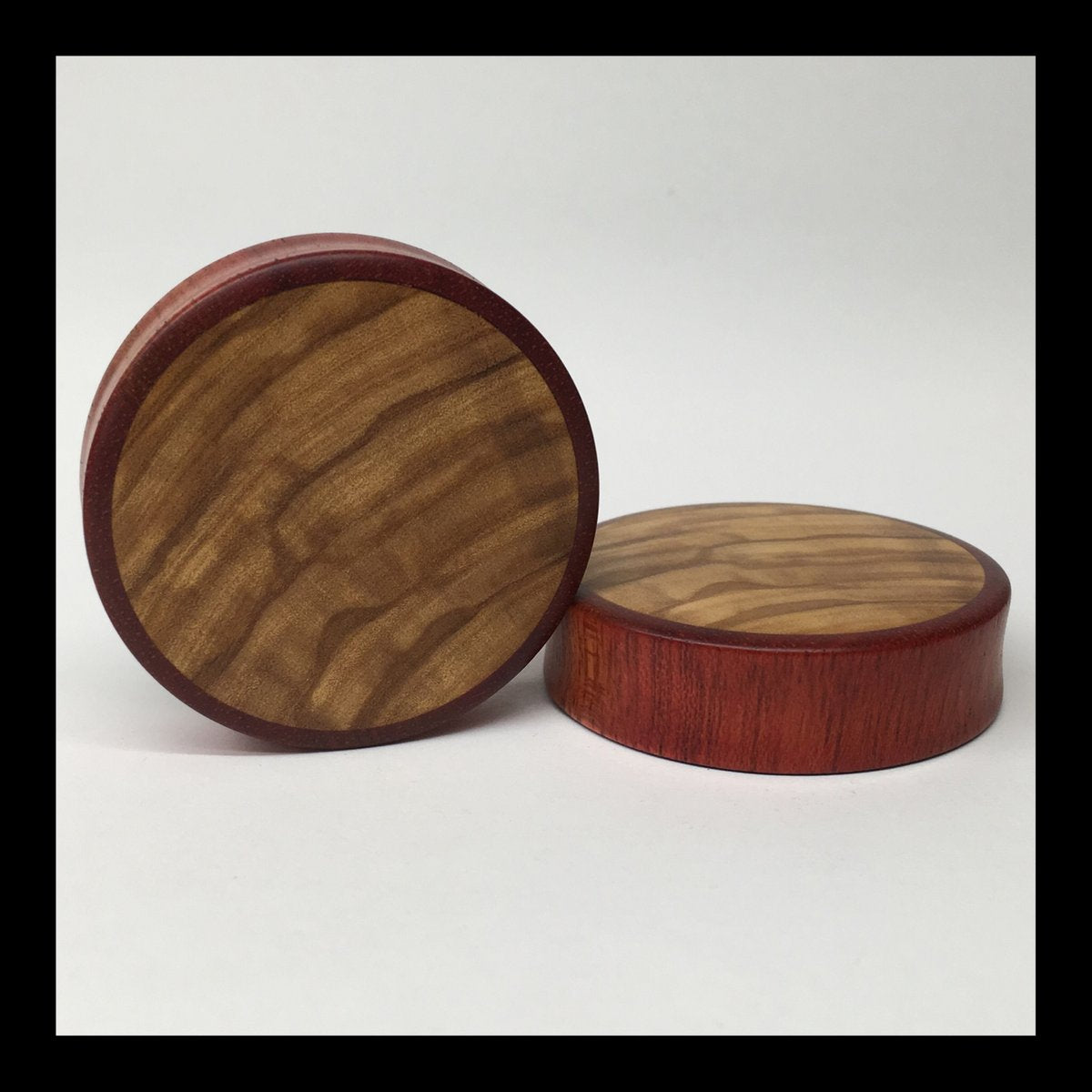 Bloodwood Olivewood Solid Round Plugs