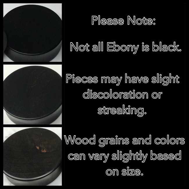 Ebony Black Small Gem Round Plugs