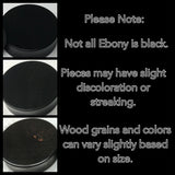 Ebony Black Rose Round Plugs