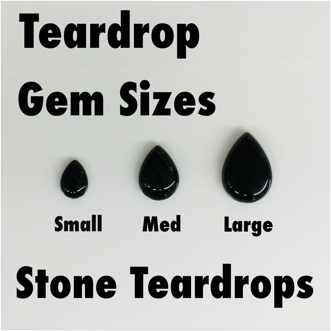 Ebony Stone Medium Jade Teardrop Plugs (LIMITIED EDITION)