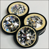 Ebony Holly Large Swarovski Crystal Round Plugs