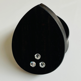 Ebony Mi Vida Loca Swarovski Crystal Teardrop Plugs