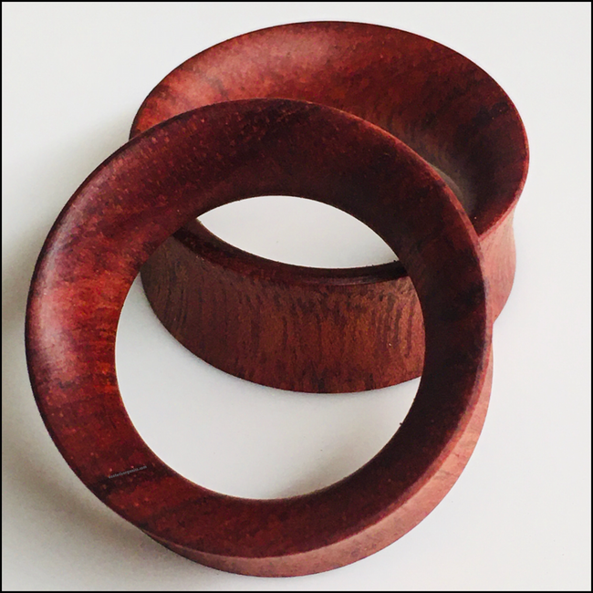 Bloodwood Thin Tunnels Round Plugs