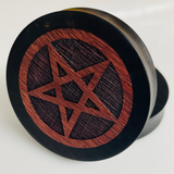 Ebony Purpleheart Pentacle Solid Round Plug