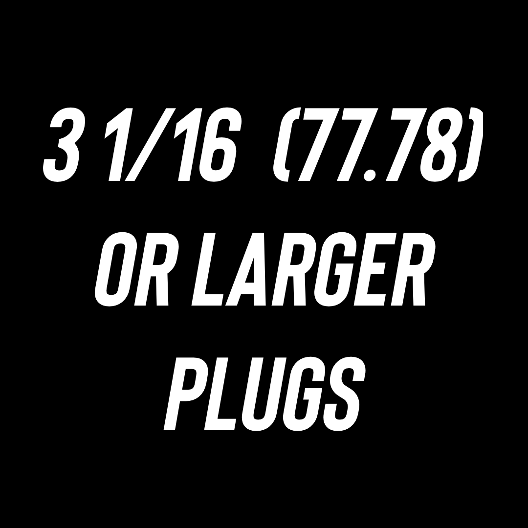 3 1/16 or Larger Teardrop Plugs