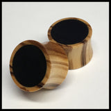 Olivewood Ebony Solid Round Plugs